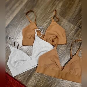 Auden Cotton Triangle Bralette - 3pk